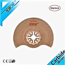 스타락 멀티커터날 반원형톱날 카바이드 당일발송 3시까지 타일 욕실 줄눈 유리 콘크리트 시멘트 그라우트제거 인테리어 공사 보쉬 마끼다, 1개