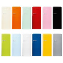 스메그 냉장고 R/H FAB28, 레드