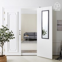 제이디라인 문걸이거울 원룸 드레스룸 전신거울, 블랙