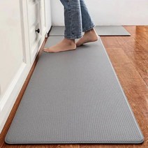 PVC주방매트 두꺼운 특대 주방 발매트 미끄럼 방지의 발매트 부엌 발판 싱크대 발판 매트 방수 쿠션 바닥 신발 러그 다용도 발매트 회색 빅사이즈, Brown