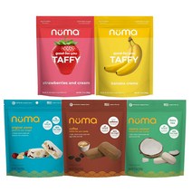 Numa All-Natural 네추럴 저당 크리미 츄 캔디 5종 각 8개입 104g, 1