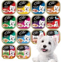 시저 주식캔 100g 강아지 사료 간식, 쇠고기와참치 100g