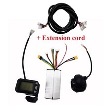 5.5in 탄소 섬유 전기 스쿠터 자전거 24/36V 250/350W 컨트롤러 LCD 모니터 브레이크 세트 합금 액세서리, [04] Type B 36V, 04 36V Extension cord