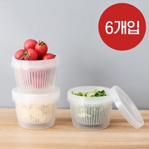 일상에서 공감하는 채반통 1세트 (6개입) 냉장고정리 담아 반찬통 바바 소분통 냉동밥 채반 용기, 1세트(6개입)