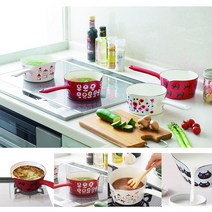 일본 plune 법랑 냄비 (IH인덕션 가능) 편수 라면냄비, YJM-200