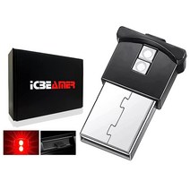 ICBEAMER 스마트 USB 밝기 조절 가능 색상: 화이트 자동 LED 인터페이스 플러그인 미니어처 야간 조명 LED 대상: 자동차 밴 픽업 트럭 내부 트렁크 주변 조명, Red, 2 Gen Mini USB