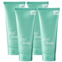 [핏디] 쿨바디 크림 200ml+리프팅 마사저 - 바디보습 쿨링젤 괄사 마사지기 셀룰라이트 붓기 완화, 4개