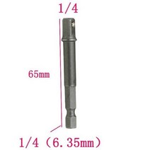 잔가지 구굴기 1Pcs 14 38 12 quot;육각 파워 드릴 비트 드라이버 소켓 세트 어댑터 렌치 슬리브 연장 바, 02 1I4 65MM