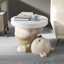 귀여운 곰 커피 침실 침대 옆 테이블 조각상 신발 의자 창의적인 캐비닛 트레이 장식 홈 선물, 02 B