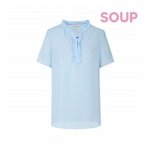 숲 프릴넥 셔링 블라우스(SX5SSM2)