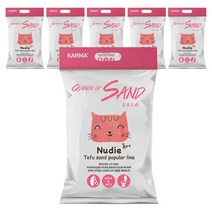 퀸오브샌드 누디 고양이 모래 퓨어, 3kg × 6개