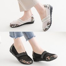 벨루치슈즈 여성 플라워 큐빅 2.5cm 발편한 중년 로퍼 단화 봄 여름 컴포트화 효도화