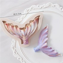 실리콘 몰드 물고기 해초 돌고래 케이크 금형 불가사리 인어 케이크 테두리 퐁당 주방, M1439E