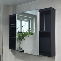 A6마트 [국산/당일출고] A6마트 댐퍼포함 욕실슬라이드장 DIY 쉬운설치 / 손잡이 도어 슬라이드장, 슬라이드장 가로1100 세로800 블랙