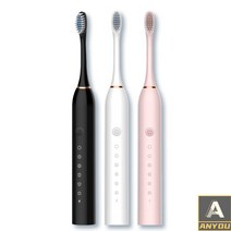 ANYOU 전동 칫솔 + 4개의 브러쉬 고급 전동칫솔 스마트 충전 전동칫솔 치과주치의 추천, 흰색
