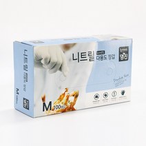 명진 니트릴 다용도장갑 소/중/대 100매, 중(M), 1개