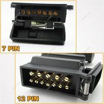 7 핀 플랫 여성 소켓 12 남성 플러그 트레일러 어댑터 캐러밴 커넥터