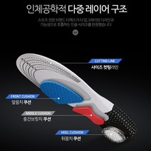 189 전투화 군화 부주상골 깔창 기능성 운동화 군대깔창 아치 평발 족적근막교정 실리콘 행군, 그레이(255-275)