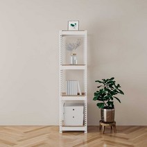 스피드랙 조립식 철제 틈새 선반 가로500mm, 500x400, 1500_4단, 화이트, 1개