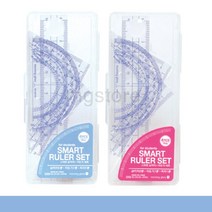 학생용 삼각자 직자 각도기 휴대용 케이스 세트