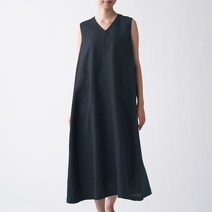 무인양품 MUJI 여성 프렌치 리넨 슬리브리스 원피스 BCL07A1S