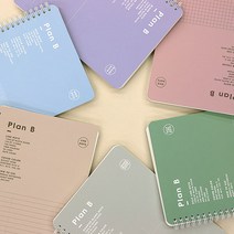 JAKKUSA 7321 Plan B 트윈링 노트 유선 무선 스프링노트, 민트그린(2분할 유선)