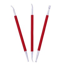 3PCS 가죽 프레스 문질러 도구 세트 공예 모델링 스푼 공 수제 고무 인쇄 와이퍼 러브 키트, [01] 1 set