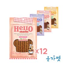 네츄럴코어 헬로스낵 허브4종 강아지간식 + 치즈춥스, 12팩, 닭고기