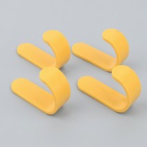 노랑 4P 앞치마 걸이 벽에거는 옷걸이 붙이는 부착형고리 마스크걸이대 보관 후크, 기본, 기본