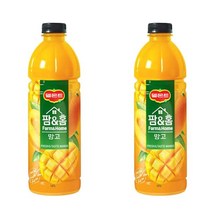 칠성 델몬트 팜앤홈 망고 과일주스 1.2L 6펫 아이간식, 2세트