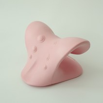 목 근육 스트레칭 기구 넥스트레쳐 바른 자세 목베개, 베이비핑크, 1개