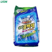 비트 O2 살균 표백제 3KG 파우치 겸용 분말세제 세탁세제