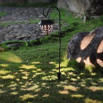 ER741 전원주택 농막 글램핑장 태양광 충전 LED정원등 가로등형 자동점등 쉬운설치 웜화이트(노란색)