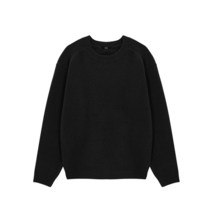 Basic Cashlike Round Knit - Black