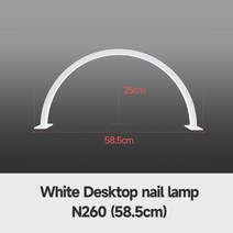 반영구조명 네일샵조명 링라이트 반달 30 인치 데스크탑 매니큐어 램프 로고 살롱 미용실 속눈썹 연장 Led, [05] KR, [05] 58cm Nail LWhite
