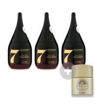 헤드스파7 트리트먼트 로얄블랙 50ml x3개+아넷사 선크림 12ml 탈모의 계절 스페셜에디션으로 집중관리 편하게 빠르게 매일하는 7초 트리트먼트, 3개