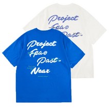 남성 FPA 희미한 허황한 글씨체 반팔 트렌드한 커플룩