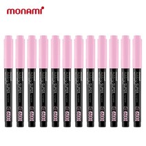모나미 에딩슈퍼 형광펜 600 일반/파스텔 1다스, 파스텔 핑크(12개입)