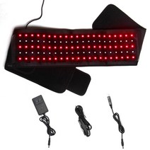 허리 통증 완화를위한 뜨거운 판매 붉은 빛 치료 벨트 LED 적외선 패드 660nm 850nm, [02] EU 플매트 카펫 러그, [01] TLB105-Black