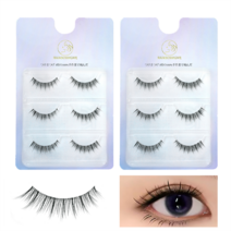 [속눈썹1+1]무지개홈 핸드메이드 인조속눈썹 연장 30종 모음전/셀프속눈썹/A형속눈썹/3D속눈썹/속눈썹연장/아이래쉬/인형속눈썹/ 듀오속눈썹접착제 미포함, 2set, 3D속눈썹RH-M4 (3쌍/set)