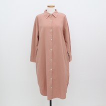 데이프릴 여성용 마론 오버핏 빅사이즈 셔츠 롱원피스