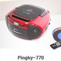 [소니핑크카세트] 롯데 블루투스 MP3CD 포터블카세트 핑키-770 USB재생 FM AM 라디오