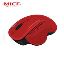 무선 마우스 인체 공학적 컴퓨터 마우스 PC 광학 마우스 USB 수신기 6 버튼 2.4GHZ 무선 마우스 1600 인치 당 점 노트북, Red|폴란드