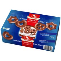 바이스 헤르젠 스타 프레첼 홀 밀크 초콜릿 500g Weiss Herzen Star Pretzels Whole Milk, 1개
