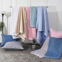 여름 풍기 인견 100% 충무 줄누비 피그먼트 워싱 이불, 이불Q 단품, 연블루