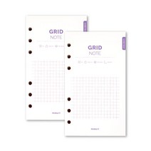 미뉴잇 다이어리 속지 A6 점보팩 2개, 그리드 점보