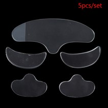 목세로주름 세로목주름 일일일팩 눈밑주름패치 목주름팩 실리콘팩 실리콘 주름 방지 패드스킨 케어 도구얼굴 이마 목 스티커재사용 가능한 제거안티 림 패치, 05 5pcs in 1set