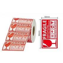 100PCS Fragile 스티커 상품 처리와 함께 경고 라벨 DIY 용품 76x25m 75x50mm 90x50mm 130x70mm, [04] 90x50mm
