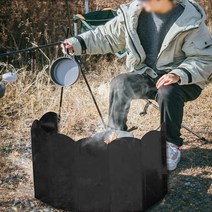 슈와츠 버너 바람막이 가스버너 캠핑 화로대 가림막, 버너바람막이 블랙 70*120