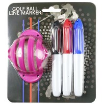 엠지골프 삼선 볼라이너 펜3개 트리플트랙 퍼팅라인확인, Pink, 1개